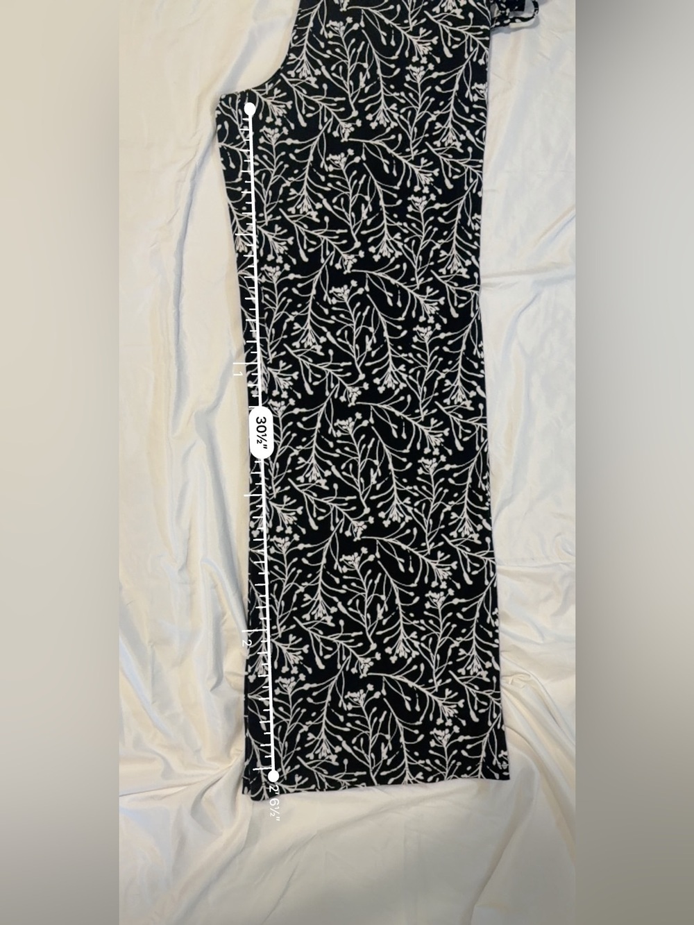 Goldray Black White Floral Wide Leg Jumpsuit Women’s Medium Sleeveless - Picture 5 of 9